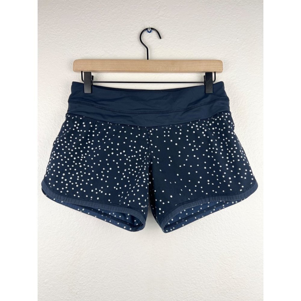 LULULEMON Groovy Run Short Petit Dot Inkwell/ Inkwell, Size 4
